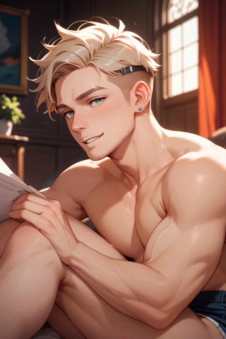 Muscle naked hero big penis, Mature, male, gorgeous body, sparkly skin, wet body, Nude, spreads legs, flowers, he gets touched by other naked guys