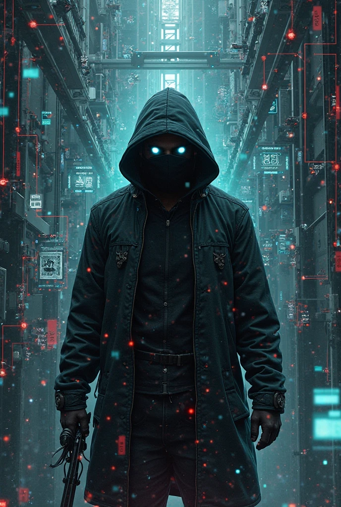 Make a drawing about cybercrime