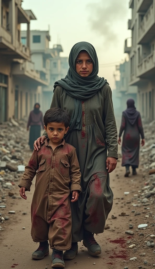 Mother and daughter search for Saleh amidst rubble in Gaza