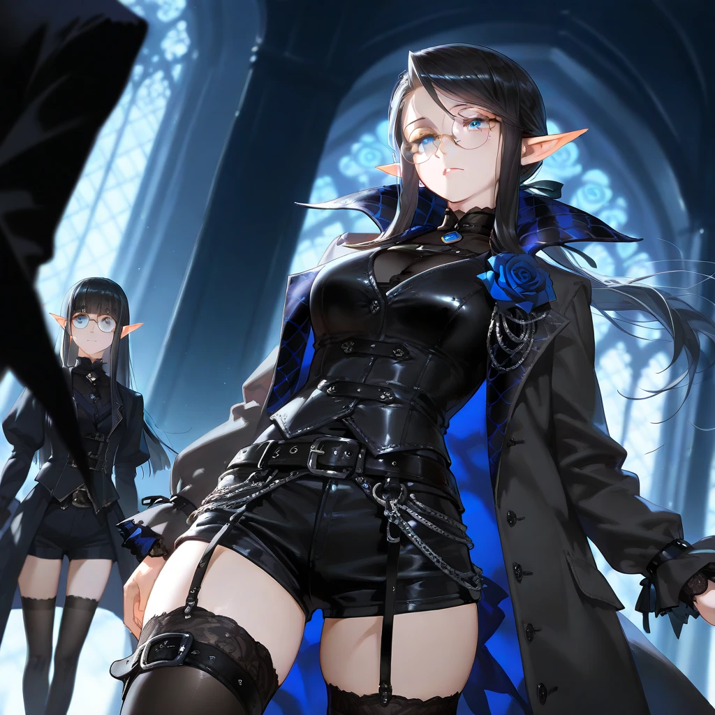 male, A de longs cheveux blancs, a des oreilles de loup, a une queue de loup, has blue eyes, thigh high fishnets, black combat boots, porter une robe gothique, flat chest, super flat chest, aloneement femboy, un alone garçon ((flat chest)) (alone)(aloneement) alone, aloneement, Hanches larges, thick thighs, male, is male