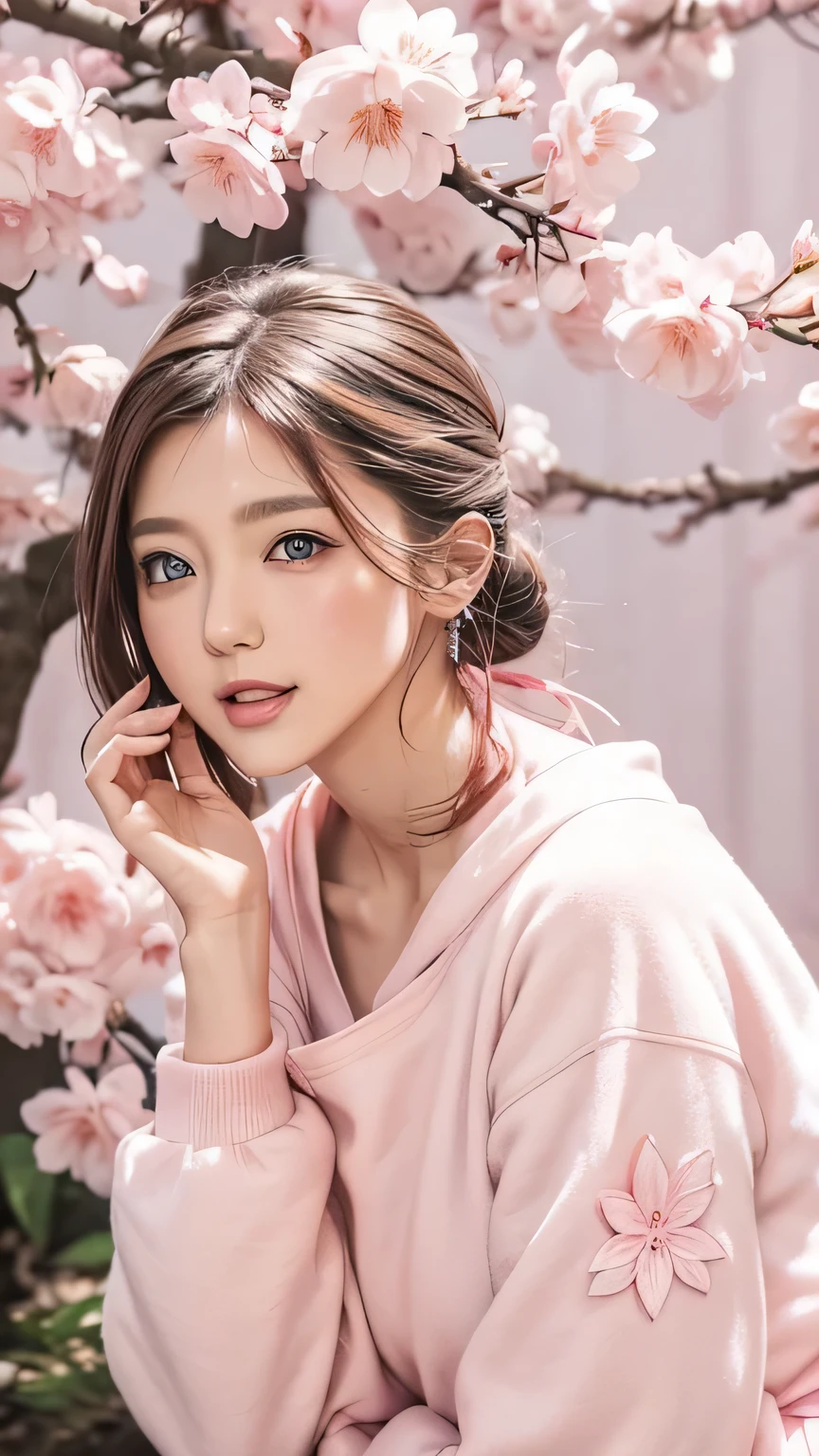 pink sakura cherry blossom makeup, pink and white colours, pink cherry blossom eyeshadow palette