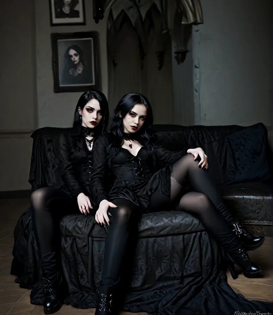 Dark,look close corner face camera , hold Crow, a woman sofia Steinberg face,short hair with bangs, pale white skinned ,wearing Black shirt blackmetal, pose sit in Wooden chairs, Petting a cat,room blackmetal, look above camera , in room blackmetal style steinberg model blackmetal , sad depression funiture skulls swords, gothic furniture, flowers black Roses ,poster ,stickerband, mortuary ,blackmetal background, digital painting, highly detailed, 3D animation, black roses, black cats,Candles. Kiss hot poses,with man cool, couple