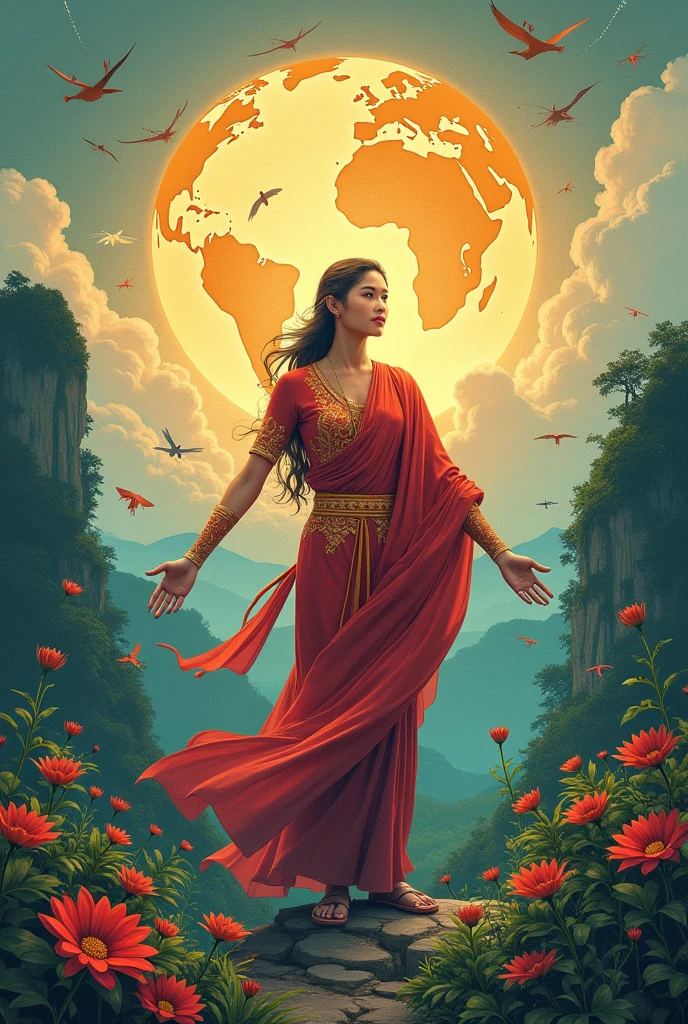 Create a picture of Vietnam reaching out to the world