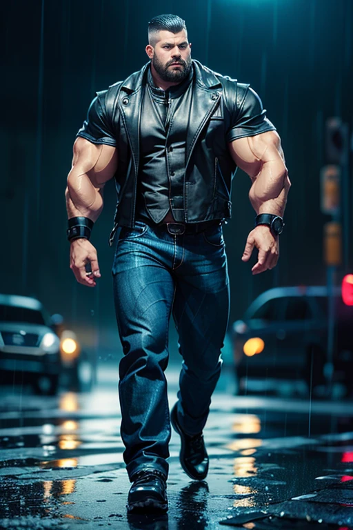 (one male), (cowboy-shot), (looking at viewer).
Very detailed manly face, heroic, detailed realistic open hazel eyes, (muscular:1.5), (big muscles), (massive pecs), (hairy pecs), narrow waist and hips, (long jet black hair), (slight smile).
Wearing black leather trousers, black leather boots, (shirtless) (topless male).
Standing. SZ_4po enviroment, collapsed bridge, scattered twisted metal, concrete blocks, flowing river, rusting cars.
Realistic, photoreal, high definition, high contrast, high saturation, highly detailed, high quality, masterpiece, dimly lit, volumetric light.
<lora:BulkedUpAIR1.5:0.2>
<lora:PostApocalyptic_v4:0.6>
<lora:LowRA:0.6>