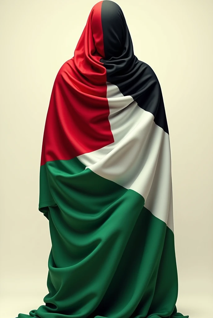 Palestine flag on human 4d pic