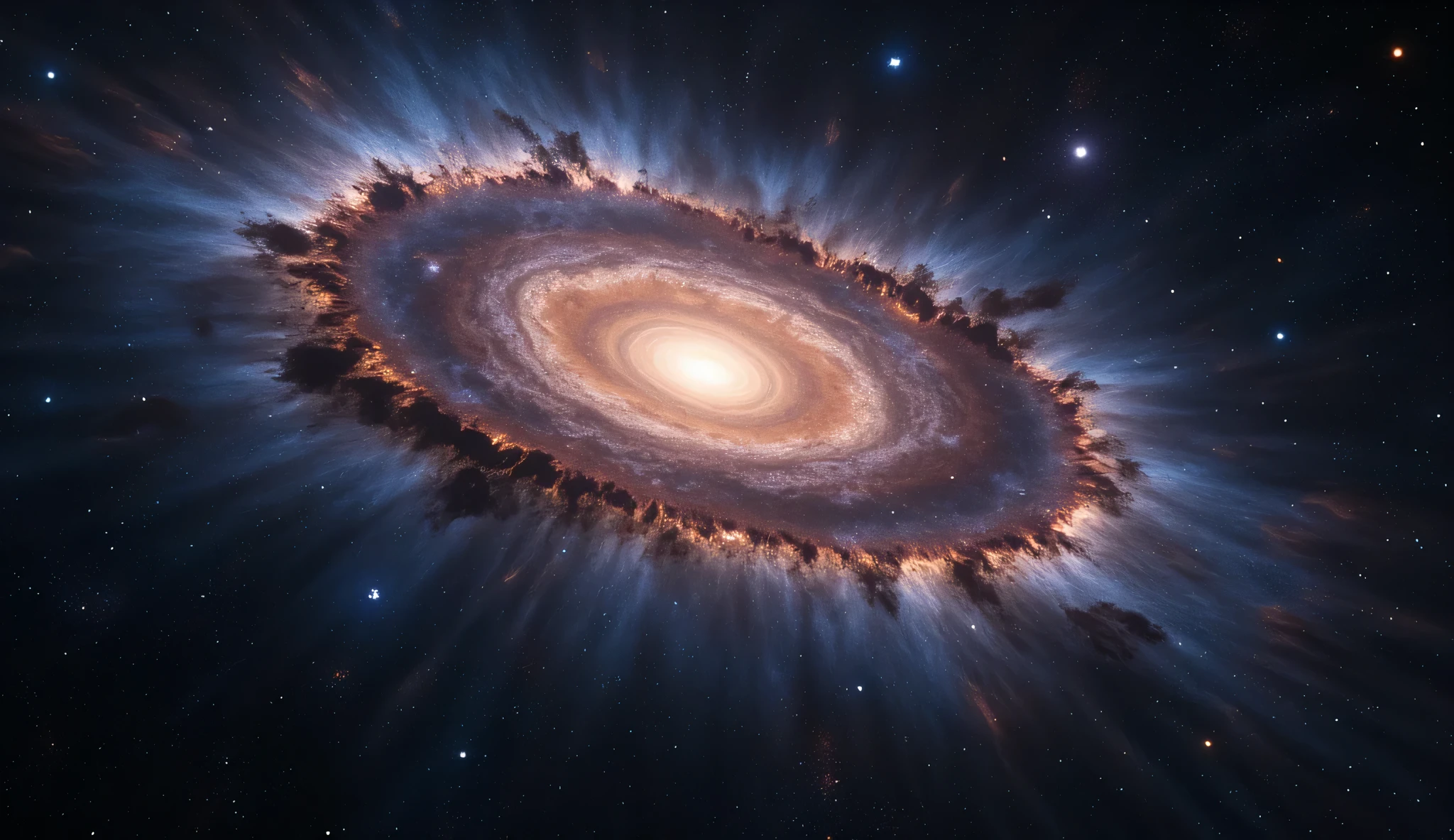 a highly detailed 8K photograph of an expansive, breathtaking cosmic galaxy, filled with swirling nebulae, shimmering stars, and glowing celestial bodies, all set against a backdrop of deep, inky blackness,ultra-realistic,photorealistic,HDR,studio lighting,physically-based rendering,vivid colors,dramatic lighting,cinematic composition