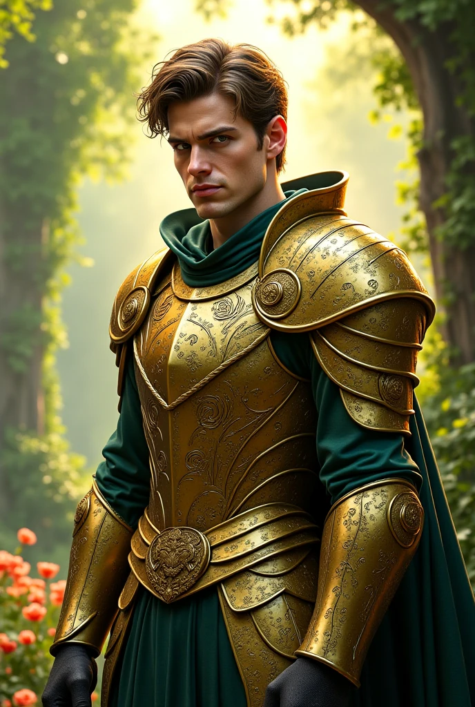 A realistic version of Tamlin wearing her armor from the series A Court of Roses and Thorns by Saraa J Maas