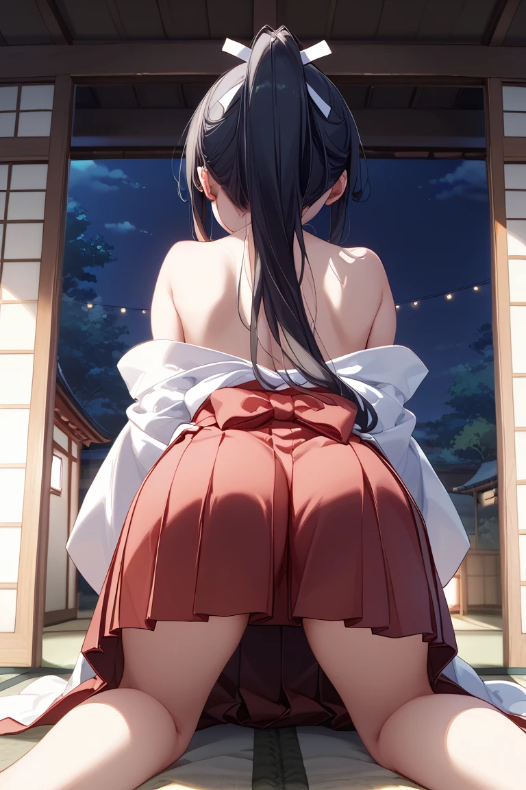 pokemonmay, pokemonmay, blue eyes, brown hair, bandana, long hair,bandana, twintails, hair between eyes, (small breasts:1.2),
BREAK japanese clothes,kimono,wet kimano, yukata,cleavege,neckline,black choker,
BREAK looking at viewer,
BREAK outdoors, onsen,night,steam,wet,stars,starfall,hot water,
BREAK (masterpiece:1.2), best quality, high resolution, unity 8k wallpaper, (illustration:0.8), (beautiful detailed eyes:1.6), extremely detailed face, perfect lighting, extremely detailed CG, (perfect hands, perfect anatomy),full body,from behind,back view, showing ass,lace panties,bend over,ass in middle of screen,