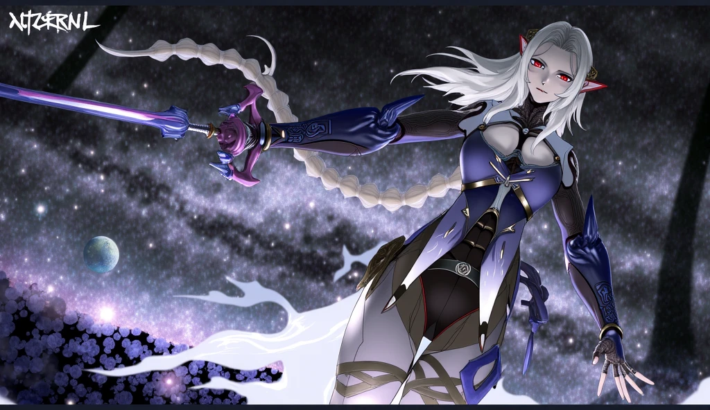 Silent magician, ropa apretada, poca piel visible, ((  ruborizada, sonrisa, oiled skin)),  pelo largo, cabello blanco, (( white hair)), sombrero blanco, Skinny body, abs, muscle, muscle girl, big sagging breast , monstruo de duelo, Iparuputsua, de pie en la entrada de un castillo, brazos a los costados, magic world background, mundo medieval .