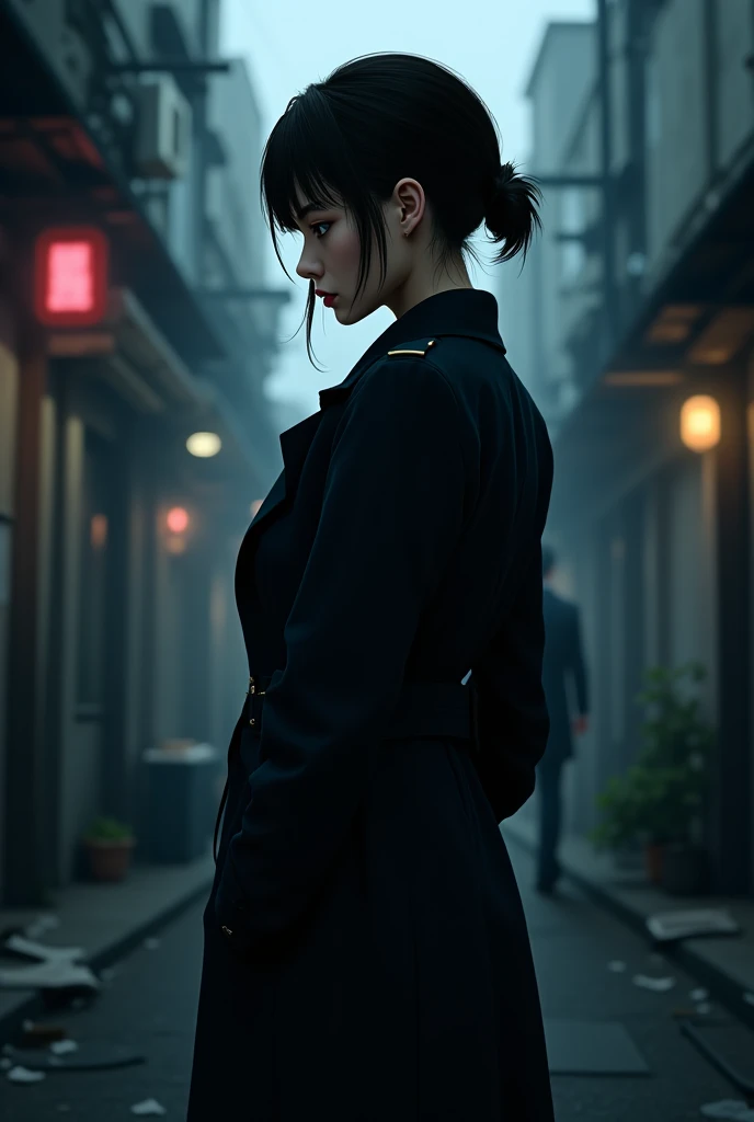 Girl with Japanese features detective 