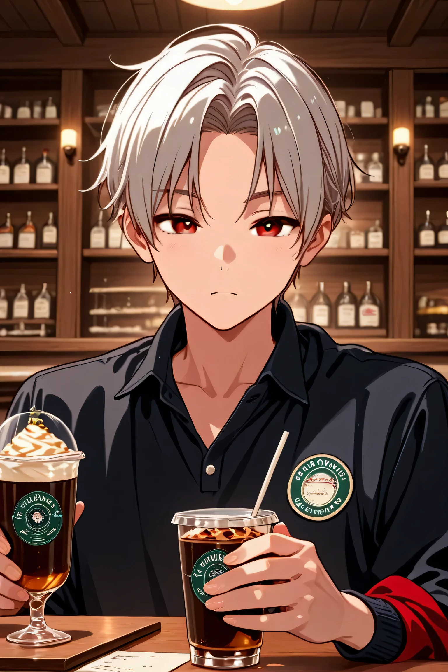 Al Alcohol Addict Man Anime Style Alcohol Whiskey 1 Person Bad Junk White Anime