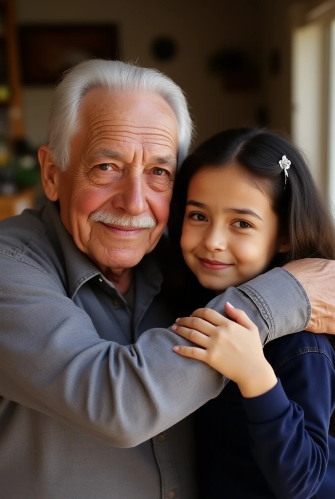 Young girl old man
