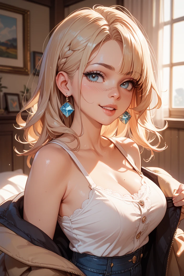 (anime style),masterpiece, best quality, ultra-detailed, glistening shiny, glowing light, ray tracing, HDR, deph of field, (perfect face, detailed face, detailed eyes),(big boobs:1.2),8k,HD,ultra realistic face,ray tracing,perfect lighting,best quality, ultra-detailed, shiny eyes, (looking at viewer,sensual smile kiss:1.1), ((1girl)), (gyaru, mature female:1.4),hourglass_body shape, marin,long hair,((gray gradient hair)),multicolored eyes, gradient eyes, (glowing eyes:1.1), (fashion make up), parted lips, short pants, short shirt, jewelry, pleated pants, earrings, necktie, choker, grin, bracelet, plaid,black choker, plaid pants, piercing, ear piercing, bright pupils,tied shirt, bead bracelet,white background