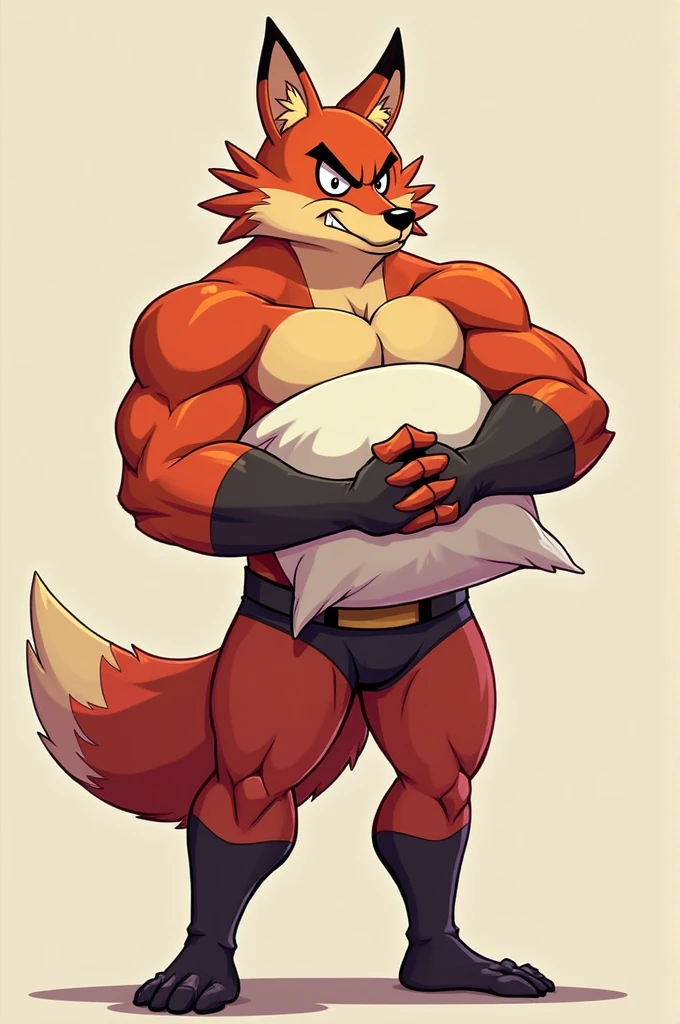 Wolf, By Haps, Big Pecs, Abs, 1boy, abs, armpits, bara, biceps, black male underwear, briefs, bulge, erection, erection under clothes, full body, furry, furry male, hat, jockstrap, large pectorals, male focus, male underwear, Wolf boy, muscular, muscular male, navel, nipples, pectorals, solo, spread legs, stomach, tail, thick thighs, thighs, topless male, underwear, underwear only
