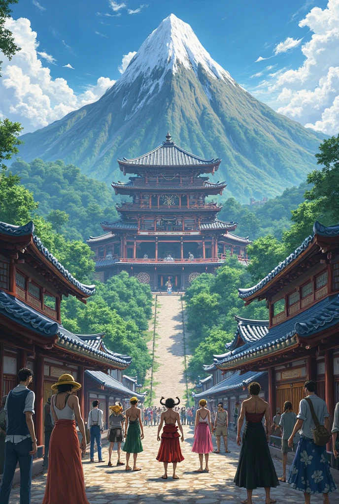 Can you give me a wano arc background in one piece?