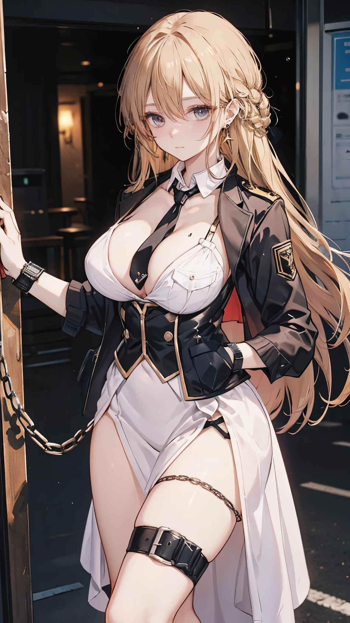 masterpiece, best quality, finely detailed, high resolution, extremely delicate and beautiful, (bunny girl), (large breasts), (red eyes), smile, toned body