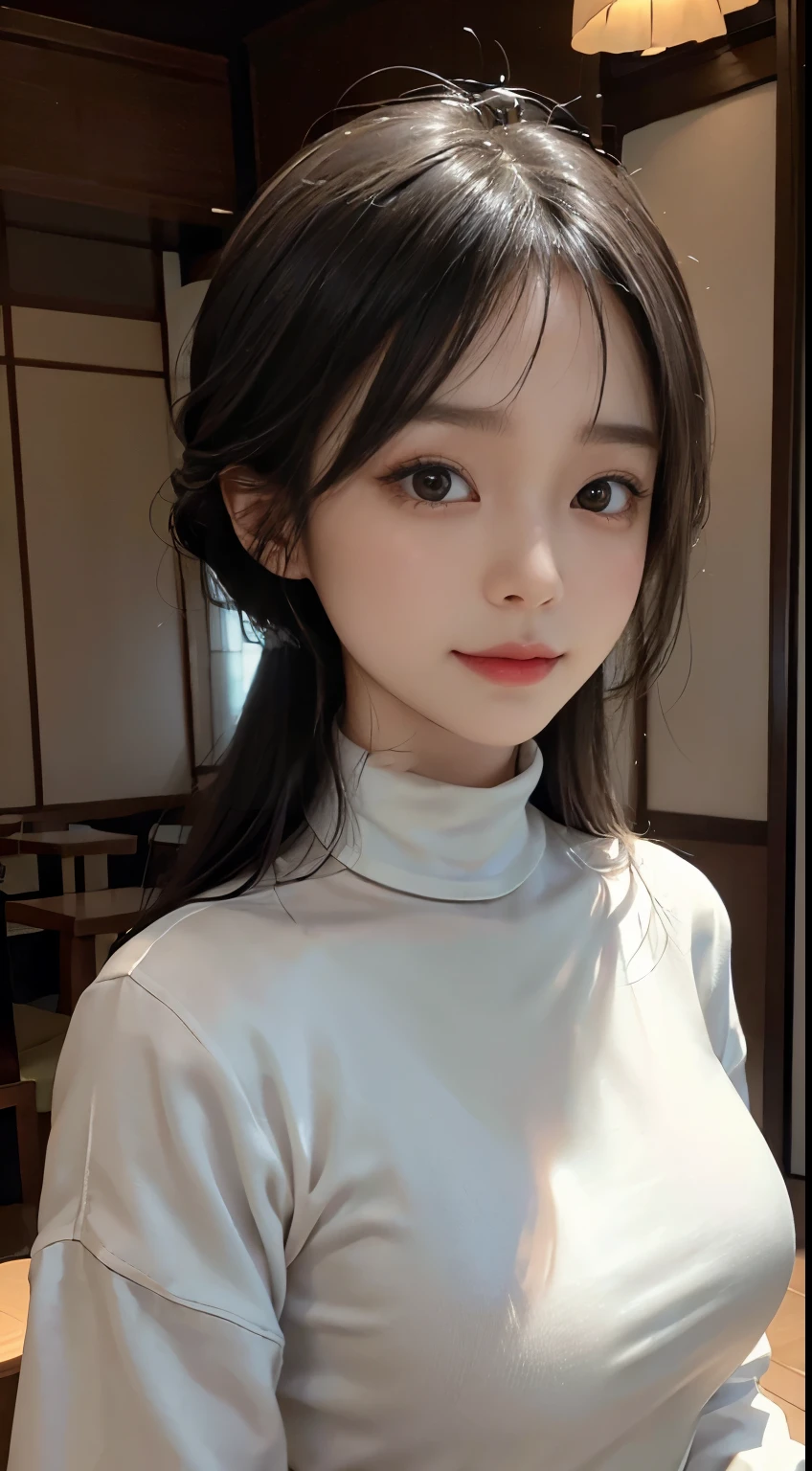 high resolution, Masterpiece, High quality, high definition, Focus on the face of a young woman, beautiful girl, Not more than 30 years old, Thai Nationality, big round eyes, Eyes sparkling like gems, Beautiful, cute faces, sharp to the tiniest details., (big breasts, Beautiful breasts, thick),
(Japanese High School Uniform)
