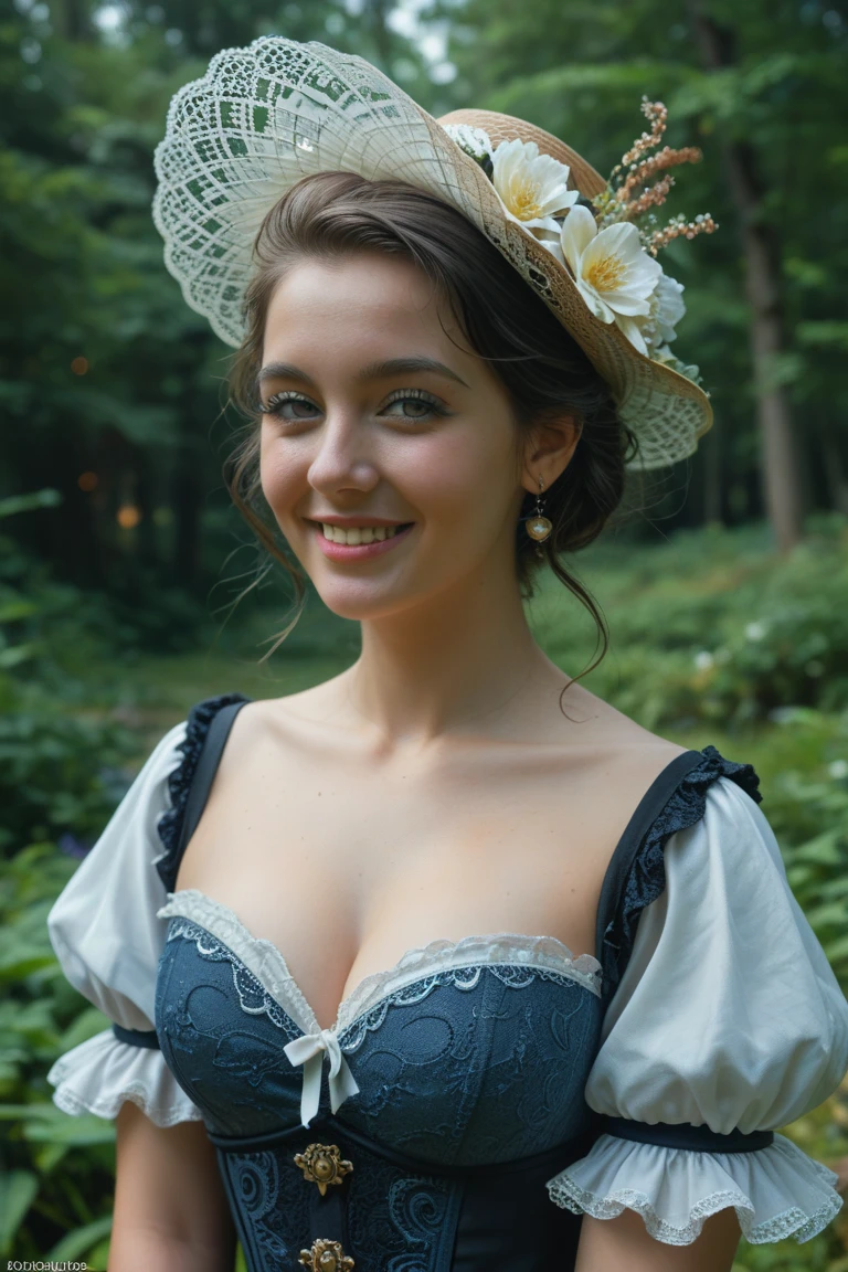 (Masterpiece) 18 year old, fit nubile French teen, A 1900 photo of insanely beautiful Aristocratic woman in her Victorian Dress and hat vintage dress, large hat, droopy tits, nipples outlined, cleavage, hair in a bun, sexy pose, looking at the camera posing, vintage sepia photography, young beautiful woman, saggy , outdoor photography, Victorian street, extremely inviting look, front look, looking at the camera, very old and torn photo