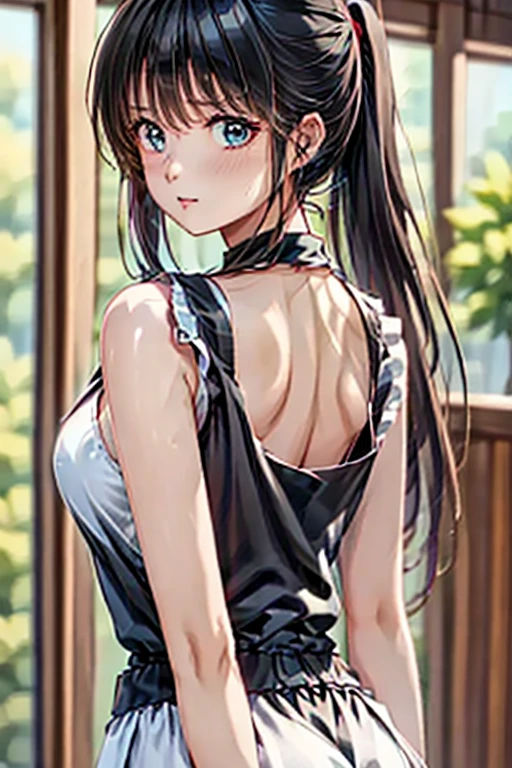 _ren_, (8k, RAW photo, best quality, masterpiece:1.2), <lora:ren_v1-000011:1>,
((8k, RAW photo, highest quality, masterpiece), High detail RAW color photo professional close-up photo, (realistic, photo realism:1. 37), (highest quality), (best shadow), (best illustration), collarbone, ultra high resolution, highly detailed CG unified 8K wallpapers, physics-based rendering, cinematic lighting),
ahoge, bare shoulders, blush, breasts, breath, long hair, smile, small breasts, solo, thighs, ((masterpiece)), sideface, very detailed face, cheerleader, pompons