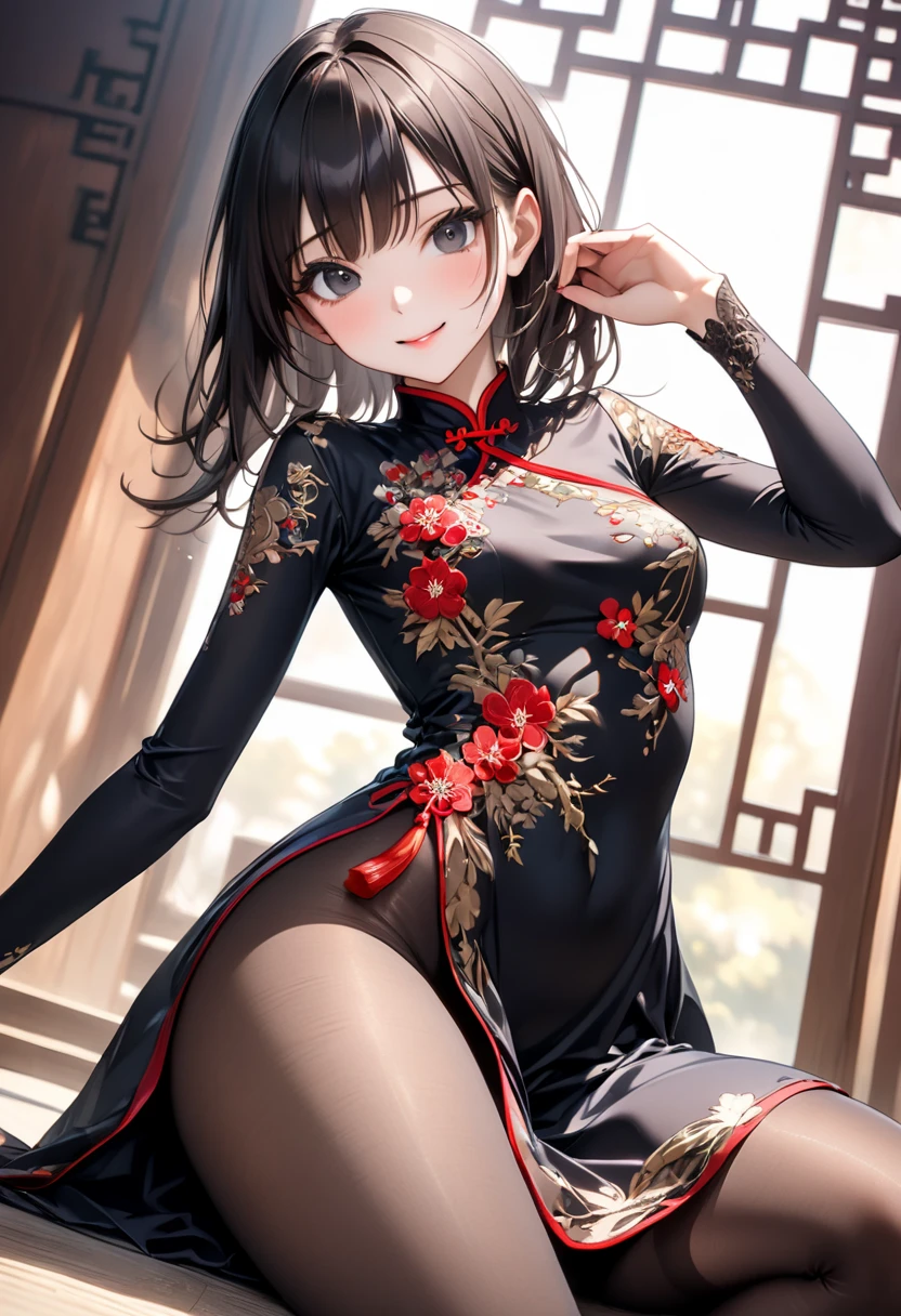 A super beautiful 15-year-old Japanese girl、Put your black hair in a bun、Made of silk, the ultra-glossy, fine embroidery is applied to the corners of the garment.々He is wearing a gorgeous red long sleeve vinyl Chinese jacket with。　Pussy covered with white mucus and pubic hair is forced open　She was laid on her back on a golden shiny blanket and raped by the emperor.、I had sex in the missionary position while crying.