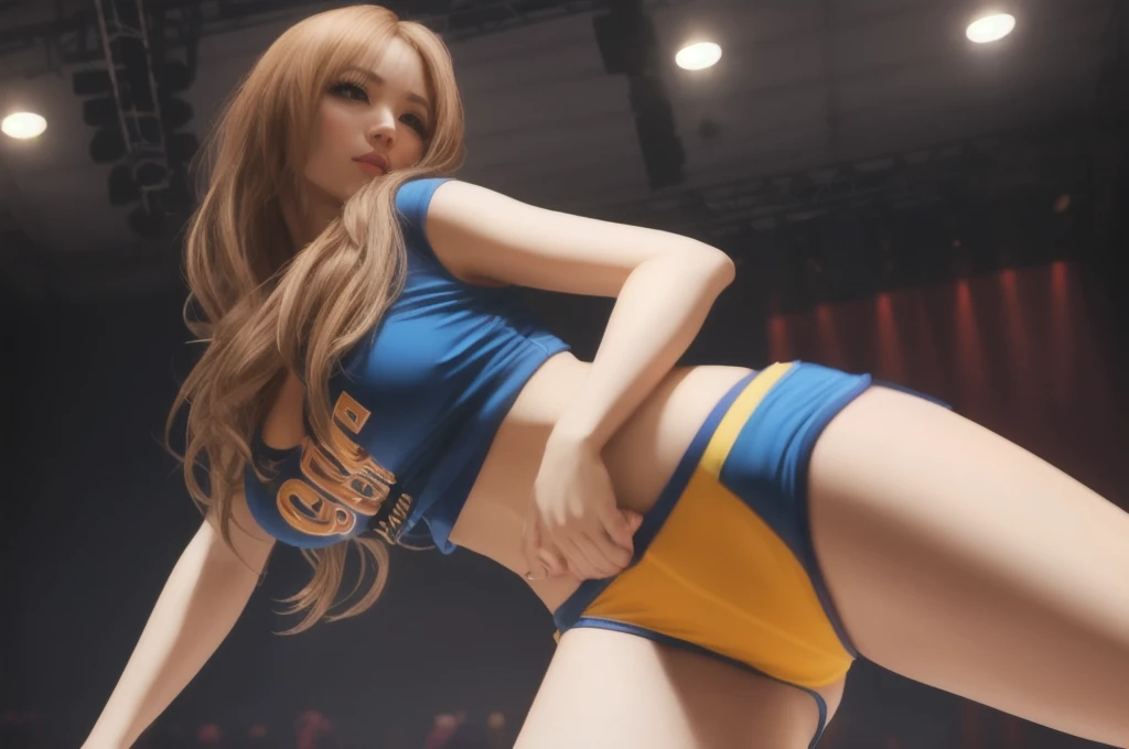 foreshortening,tmasterpiece,16k,The is very detailed,borgar,A big square,crowd of,In the center of the square is a stage ,pubic hair very large,