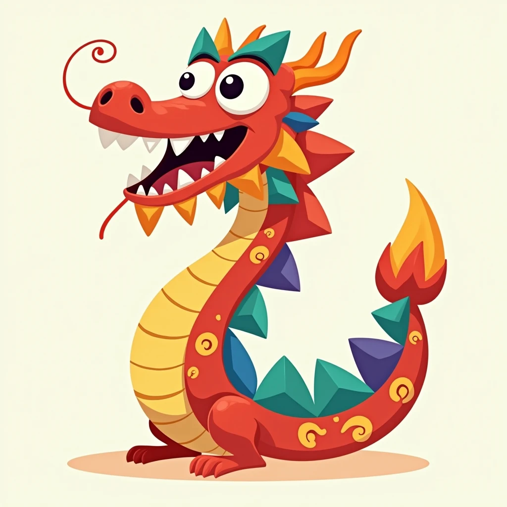 Create a Chinese Dragon, in cartoon style 