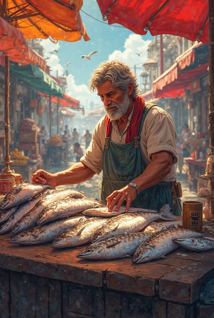 একটি মাছ বিক্রেতা 