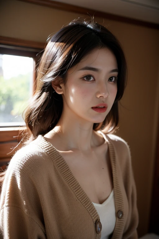 ((Highest quality、masterpiece、8k、Best image quality、Ultra-high resolution、Award-winning works)、(Woman close up&#39;Face:1.35)、(裸Faceのクローズアップ:1.3)、(Accurate anatomy:1.1)、(Look at me and smile:1.1)、Ultra-high resolutionの輝く色白美肌、The most detailed face、Ultra-high resolutionの詳細な顔、Ultra-high resolutionの髪の毛、(Ultra-high resolutionの煌めく瞳:1.1)、Beautiful face drawn in every detail、(Blurred Background:1.1)、very bright and vivid、beautiful japanese actresFace、(Midsummer Sunshine、Beautiful crystal clear sea、Deserted beach with coral reef:1.1)、(hot々Steam rises from the hot spring in:1.1)、(Fantastic Fog:1.1)、Beautiful and bright sunset、Spectacular Cinema Lighting、The most romantic sunset、Ultra-high resolutionの艶のある唇、Lustrous and moisturized skin、Beautiful crystal clear sea、、Romantic love sensation、perfect beautiful teeth, (full body shot:1.2), Bold Swimsuit、