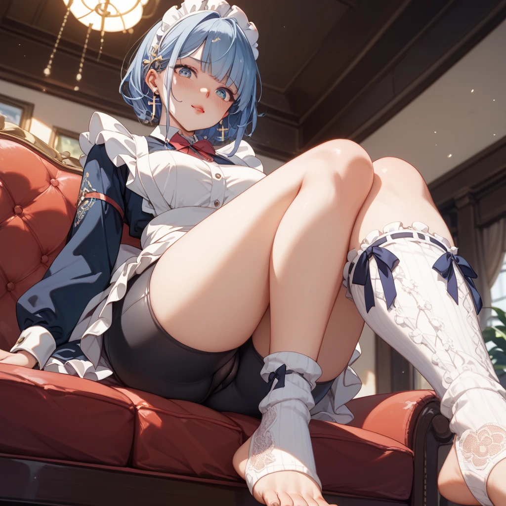 1girl, jean \(sea breeze dandelion\) \(genshin impact\), genshin impact, perfect eyes,living room,lying on a sofa,bondage,gaged,ballgag,rope,hand behind back,masterpiece,very aesthetic,newest,