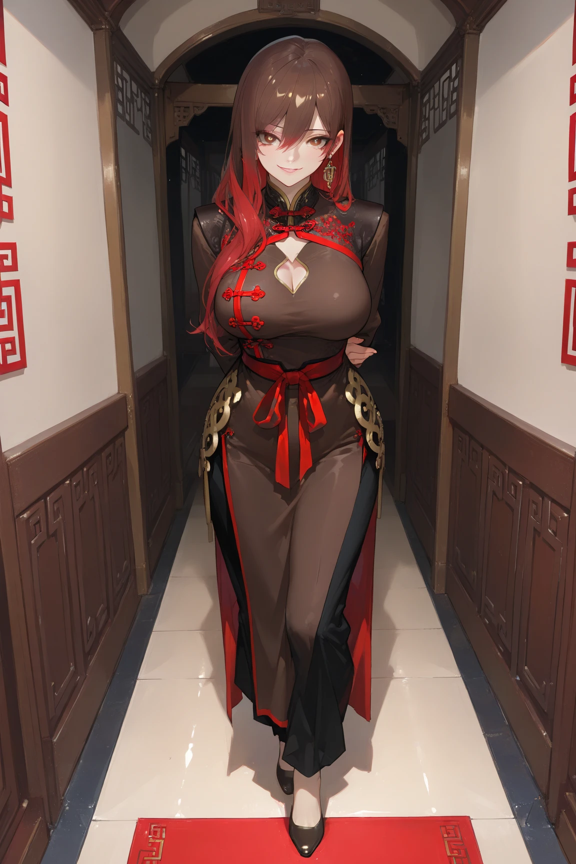 Highest quality,japanese anime style, Detailed face, Character Sheet,誘惑的なsmile,topless,nude,(((young woman:1.5))), ((whole body:1.2)), Full of details, multiple postures and expressions, Very detailed, depth, 1 young woman, (masterpiece), 8KHighest quality, Expressive eyes, Perfect Face, High resolution, 1 Girl, alone,Character design sheet, (Redhead:1.5) (Female Body:1.3),smile, Medium Hair, (Orange eyes), (Female Body:1.3), clavicle, naked, Without clothes, Slender figure,Cleavage,seiza,Sitting pose, Blushed,Sweaty, glistening skin,Looking at the audience,(White background),Plain white background,
