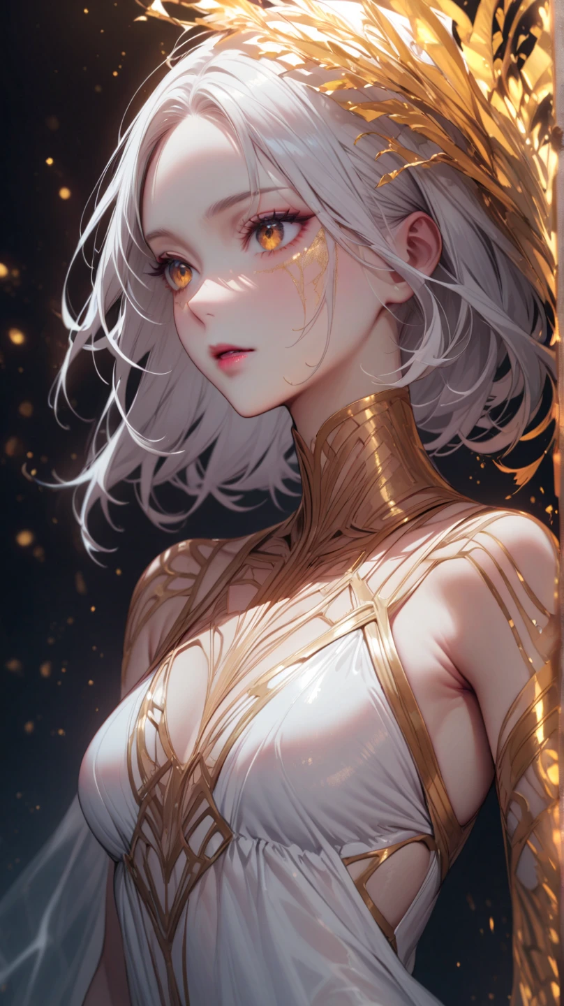 8K resolution, refined features, perfect face, glowing skin, high detail, latex_bodysuit, creamy white mucus body, enveloping the whole body, transparent liquid texture, sexy,busty,upright_straddle, sunrise, water, side view