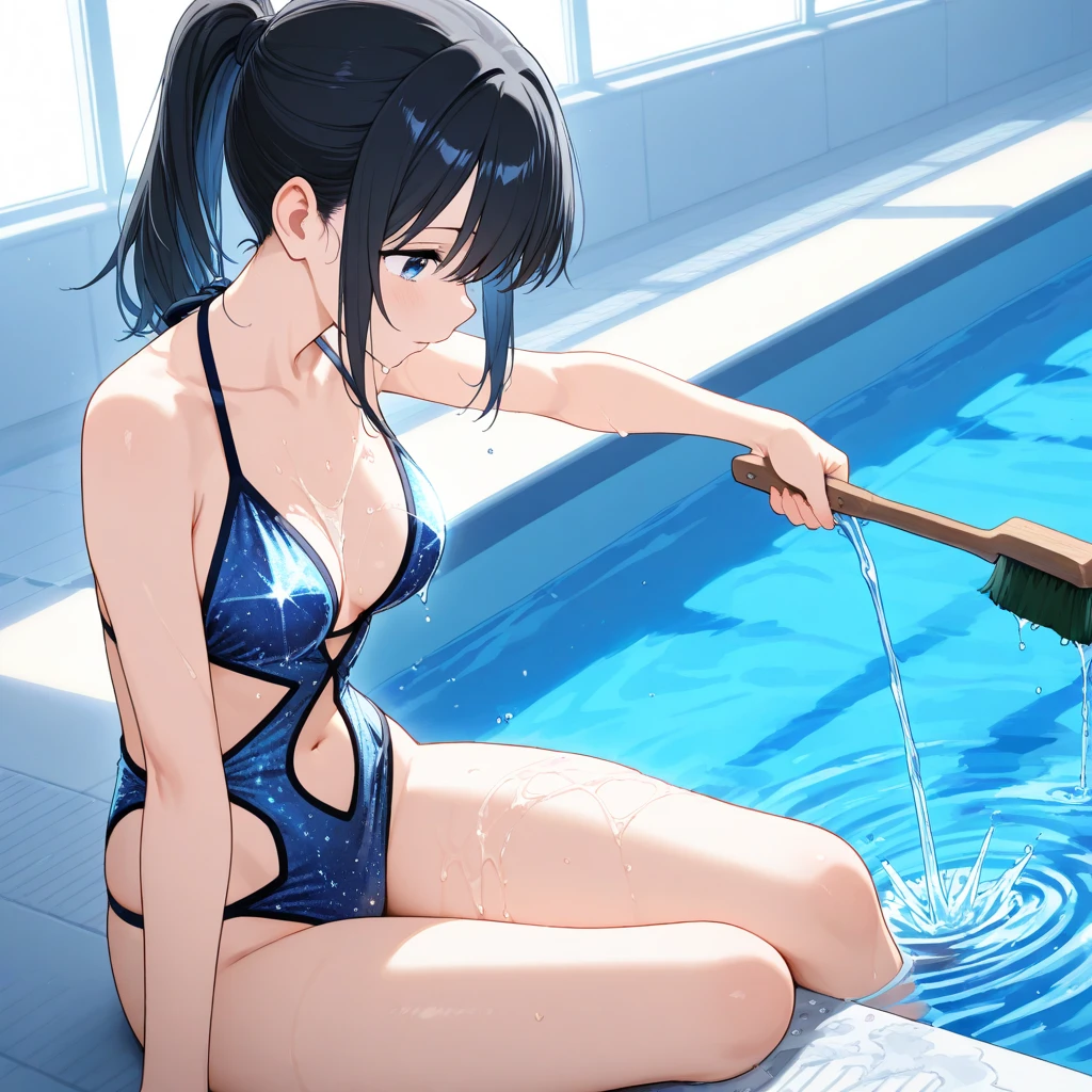 ((Best quality)), 1girl, pool