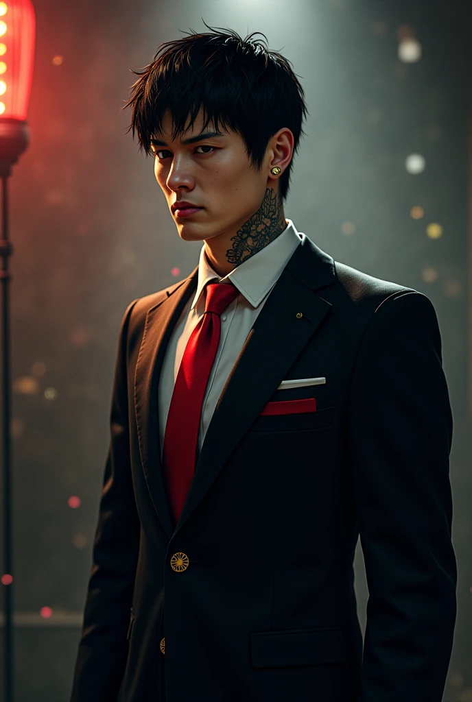 Create an amime-style Yakuza character