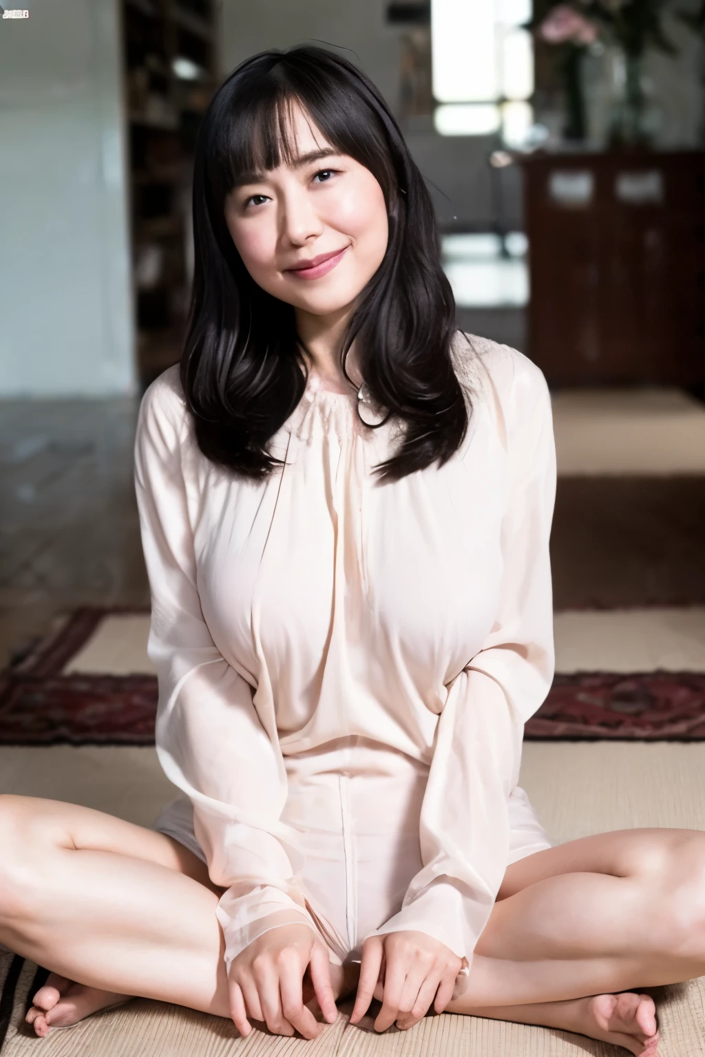 pussy、Big Breasts、Slime 、naked、open your legs wide、lie down on the floor