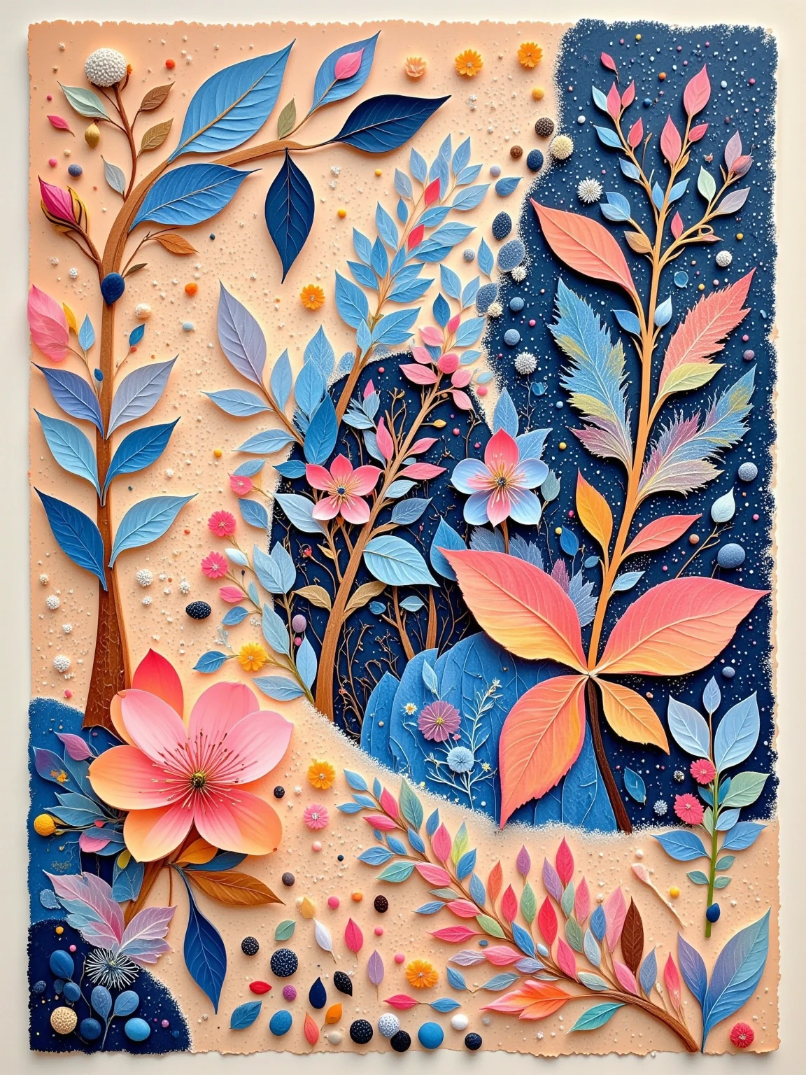 A vibrant, collage-style poster, evocative of a vintage aesthetic ...