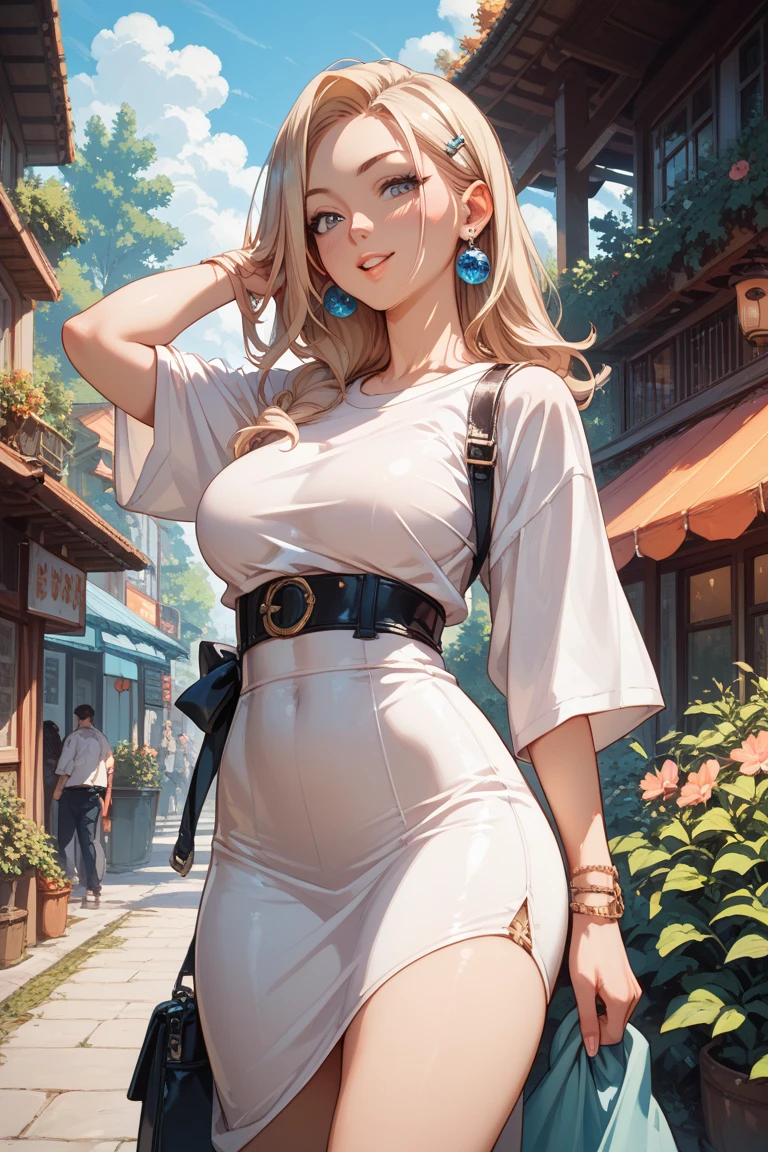 beautiful woman,folk girl,long, White hair and black eyes,red eyes,ฉันมีเปียlongทางด้านขวา.,She is wearing a purple Thai dress.,กระโปรงไทยโบราณlong,holding a jasmine garland,countryside,countryside,beautiful scenery,Ayutthaya historical site,smile with teeth,forehead,forehead exposed,big ,rift, ,(2 young women ,beautiful woman),หน้าอกbig,Show your breasts,The cracks are clear....,((หัวนมbig)),(pubic bone), rift, visible chest,seductive pose,I see bulging nipples.,(((areolae ขนาดbig:1.4,pink,The nipples are clearly visible.......))),(Separate outfit showing nipples:1.4), (semi-naked:1.8)
