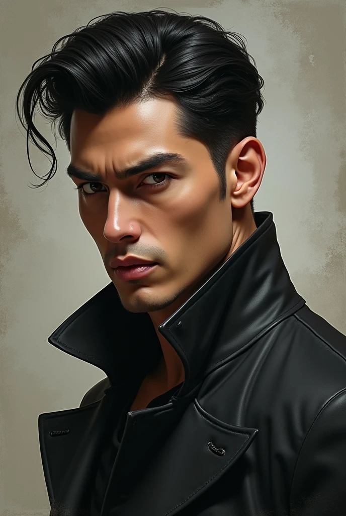 Male character with black hair,
