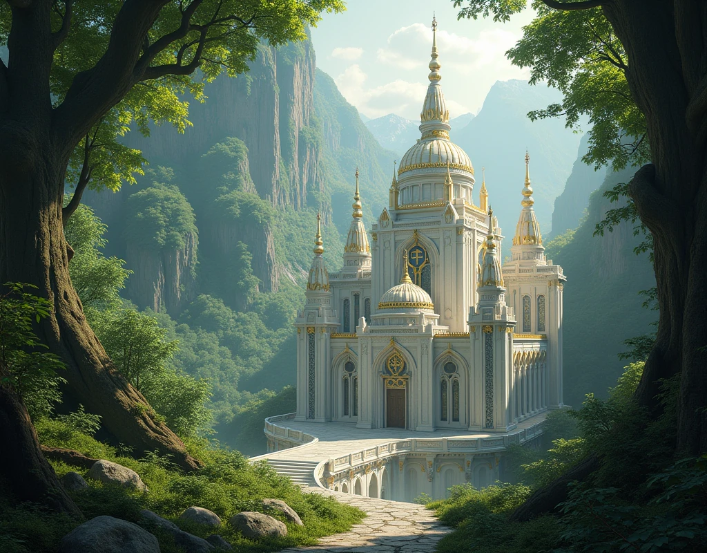 A large holy city located in the middle of the forest.