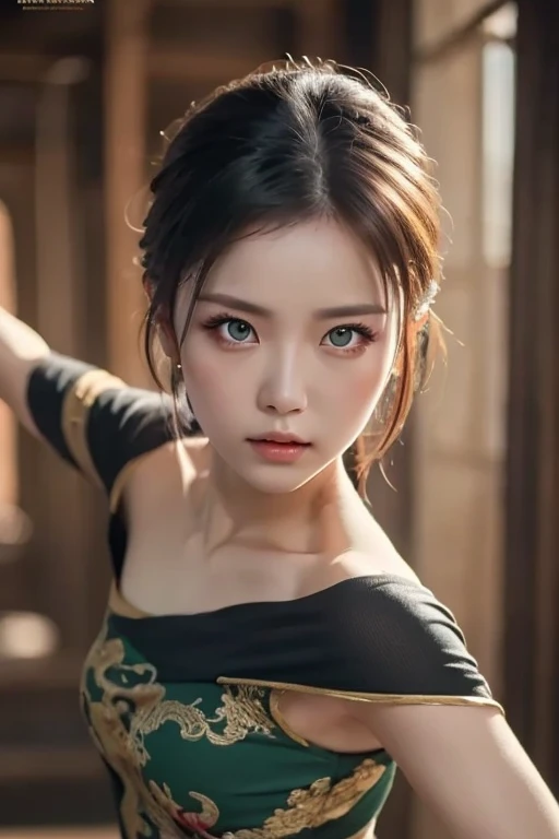 masterpiece, highest quality, Very detailed,One beautiful woman, Japanese、Age 25、short hair, slim,Large plump breasts, Down blouse, ((extended Down blouse)), ((White camisole)), ((The lower half of the body is undressed)), Split, Leaning forward, Bent over, Place your hands on your knees, Sweat, (Huge breasts), (Covered pink nipples)