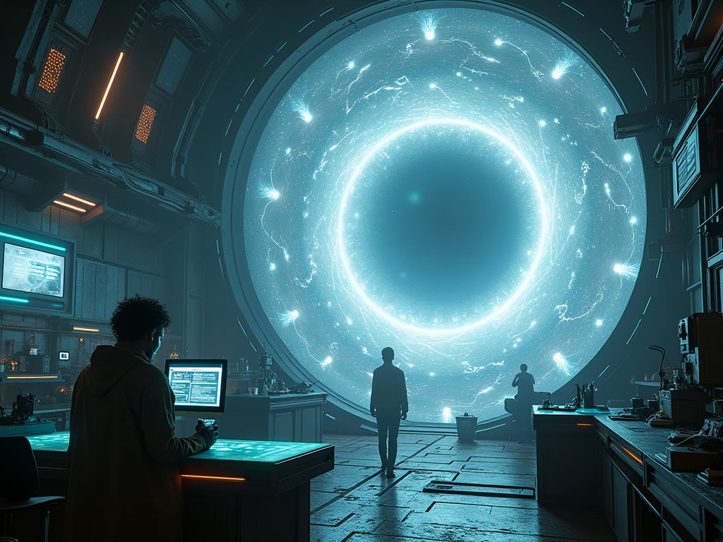 the gap in space in the kintinum formed by experiments on matter and energy with the secret ultra-progressive almost fantustic space laboratory of a crazy alien scientist 