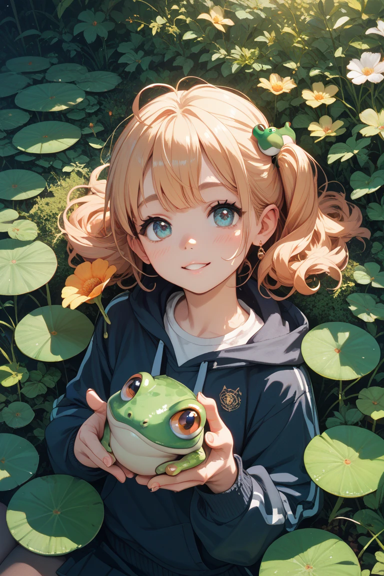 A frog that looks at us with big eyes