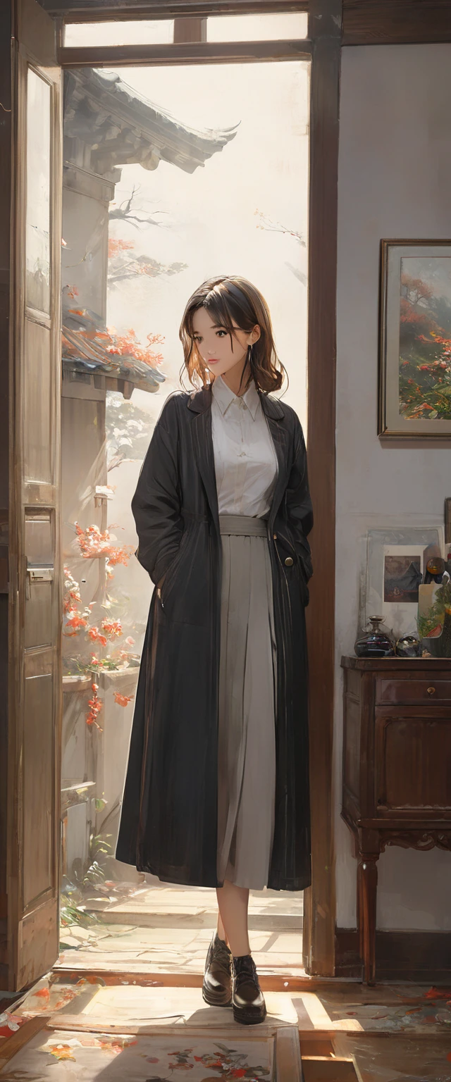 ( masterpiece, highest quality:1.2), a girl, alone，Sense of picture，artistic atmosphere，绘画 masterpiece