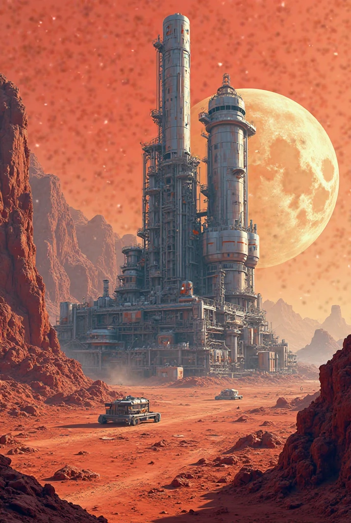 Advertising post with the American factory MARS