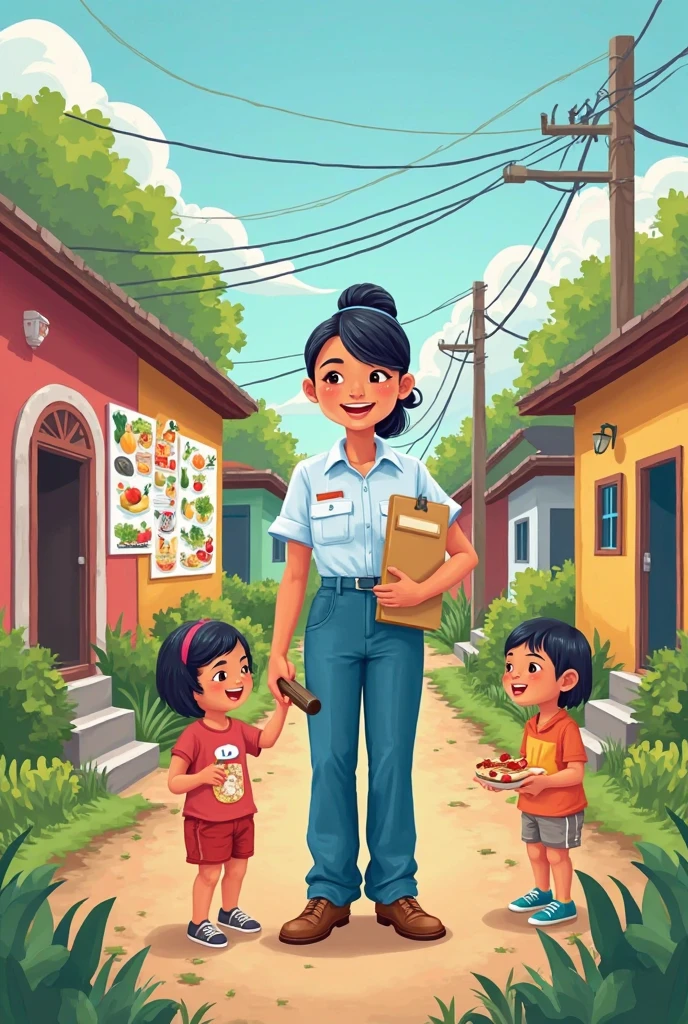 A graphic art for daycare flashcard of a Barangay Nutrition scholar