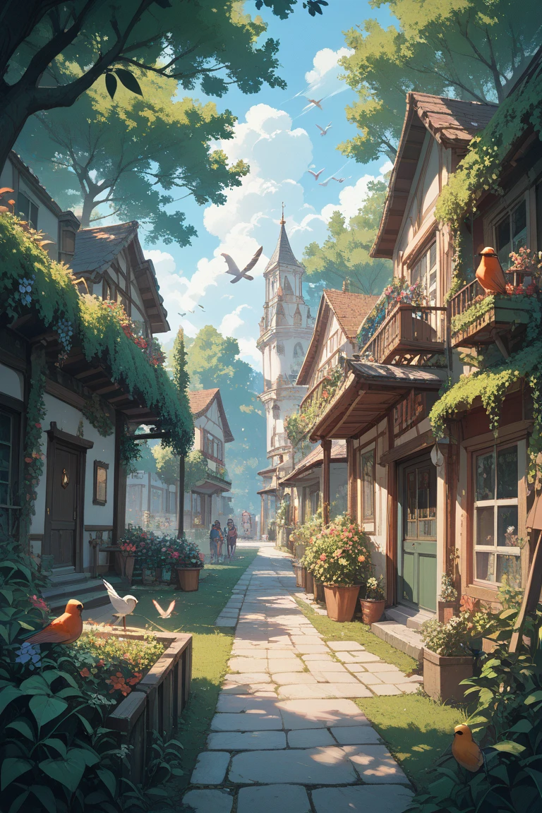 A picture of a half-water surface where mallards shovel
colourful　vivid　Lots of greenery　Pictures of birds