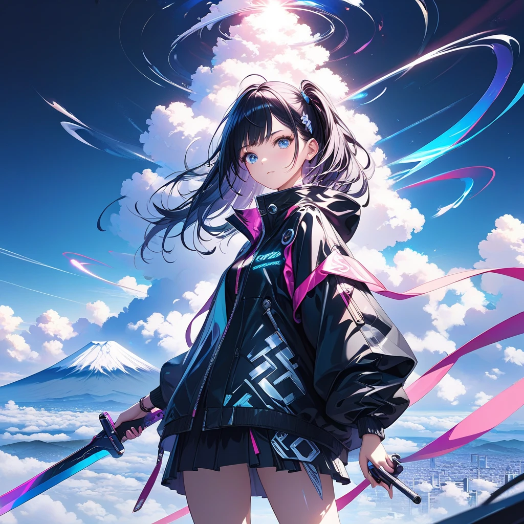 1 girl,  , beautiful detailed eyes, wind, Cyberpunk, weapons,   stance, game CG, break,(artist:Orion_(Orionproject) ),artist: Mount Fuji,artist:six_Imoko ,break,(masterpiece), (top quality), (ultra detail),( detailed lighting), so beautiful, newest, beautiful illustration,highly detailed skin, (masterpiece), (top quality), (ultra detail), so beautiful lighting,newest ,hi resolution,absurd_resolution, shiny skin,2023,(Shadow),Digital Media (artwork), real lighting, 16k, 8k,highresolution, sauce_anime, official_art, photoshop_(medium)