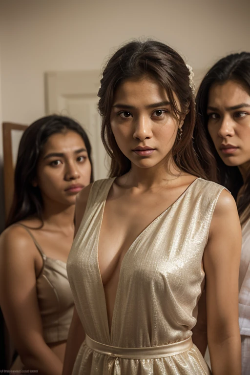 A beautiful and slim young almost naked girl, about twenty years old, being pulled and raped until crying unconscious by several adult men, Realistic, detailed and natural, horrible sadistcs, semuanya bangsa Indonesia,