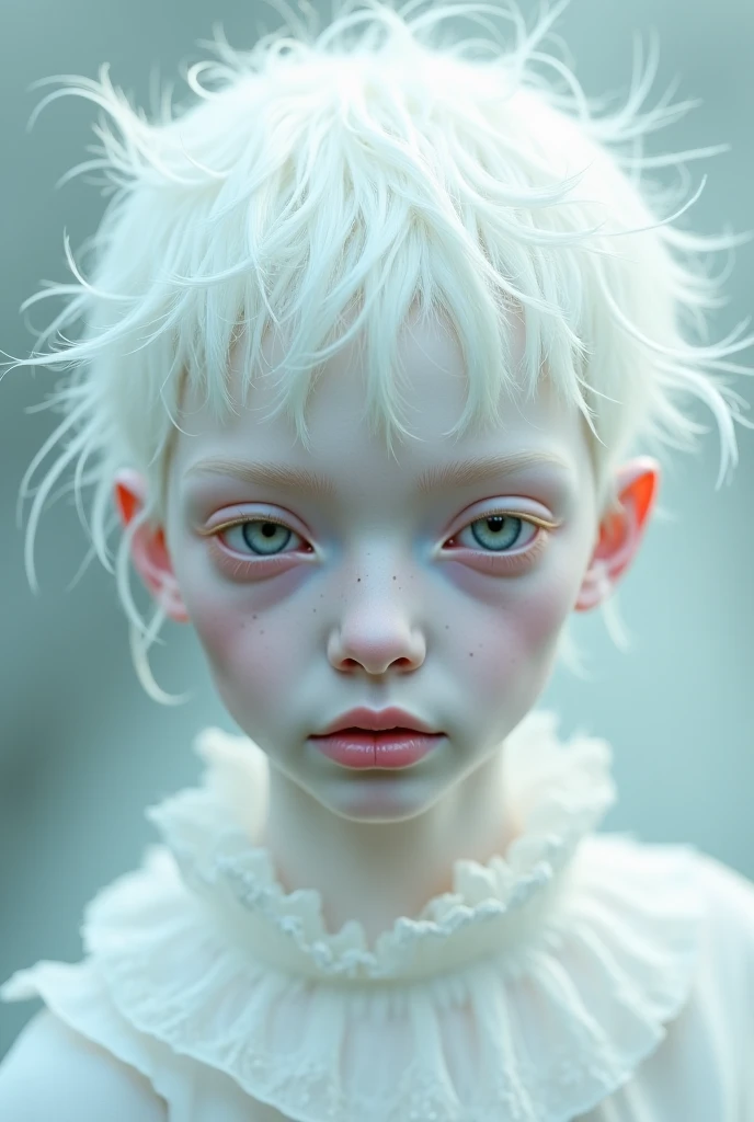An attractive albino boy about attractive