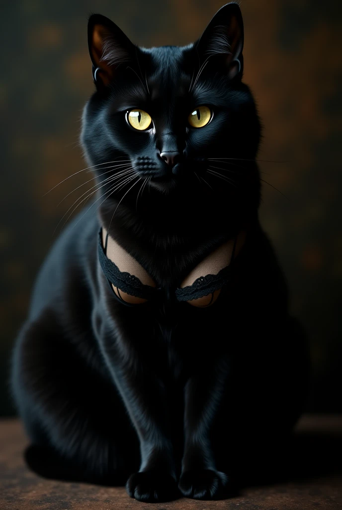 (((Cute Face))), (((Cute pose))), (((detailed cat eyes))), Solo, (((highly detailed fur))), ((seductive)), (((female))), (((bra))), standing, snout, (by fivel), detailed eyes, (((medium breasts))), ((eyelashes, black domestic cat)), ((facing viewer)), long hair, (((long hyper realistic tail))), sharp focus cgi, photorealistic, high detail, realistic, masterpiece, absurdres, best quality, HDR, high quality, high-definition, extremely detailed, 8k wallpaper, intricate details, 8K uhd, Full-HD, (realistic photo:1.2), contrast, harsh lighting, cinematic lighting, natural lighting, hard light, backlighting, global illumination, ambient occlusion,