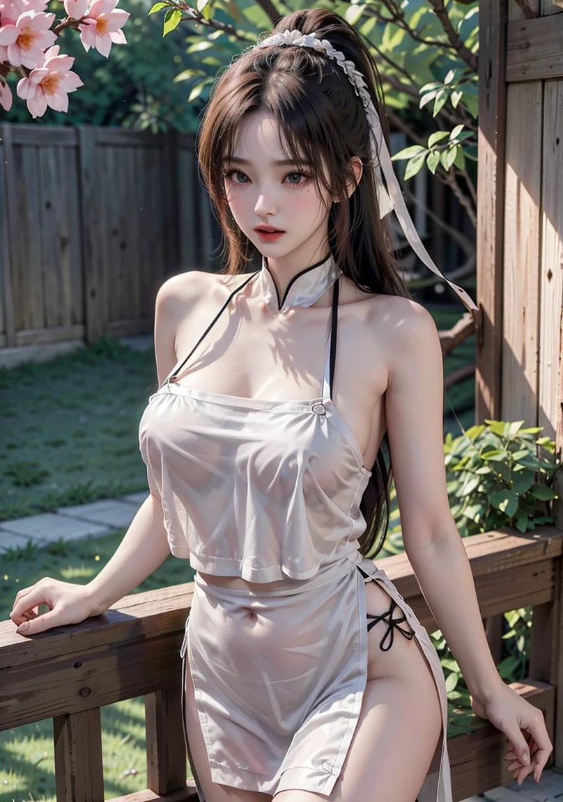 Master quality, highest quality, best picture quality hd 8k, exaggerated details, a godeess 8 year old dress moxin with a shy expression, slightly squinted eyes, adjusting her hair, long eyelashes (long hair / very, very exaggerated big breasts _ tits / in hanfu chinese thin silk qipao very wet body, thin cloth embossed pattern, short skirt), posing sit in front of the camera, wet throught rain, very wet body, thin cloth embossed pattern), posing sit in front of the camera, wet throught rain, wet silk lace under wear throught skin, thin cloth embossed pattern detaild lace